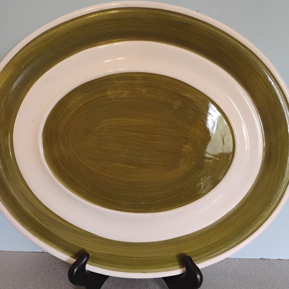 Arnart Vintage Garden Harvest Hand Painted Oval Platter13"